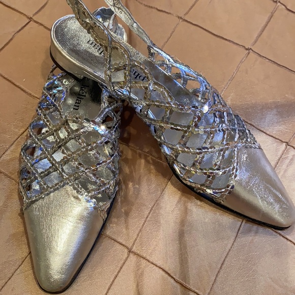 Stephane Kelian fabulous silver sequin flats, 38 - Picture 2 of 11